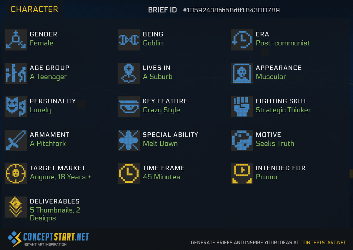 Character Design Idea Generator | list of idea generators Character Design Idea Generator | list of idea generators