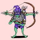 A lady monster Executioner armed with a Bow & Arrow!