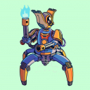 Robot<br />This Quadrupedal Robot is armed with a flame throw and inspired with an Art Deco theme.